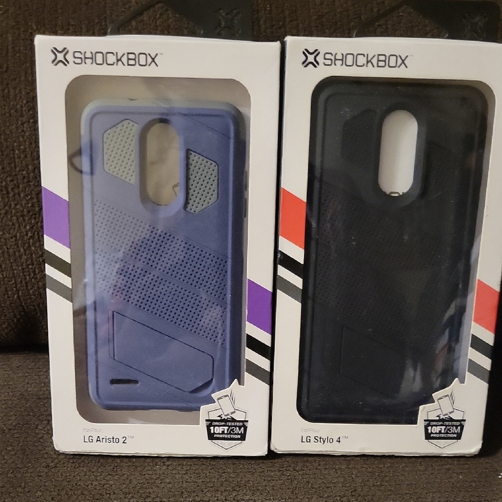 Shockbox LG Stylo Aristo 2 & LG Stylo 4 Black & Gray Shock Resistant Technology